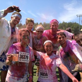 Amesbury, MA (July 2012): The Color Run. It was so good, we ran it twice (once for the run, twice to go get the car.)