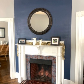 The finished fireplace.